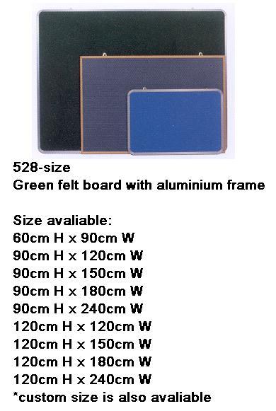 Felt discount frame size